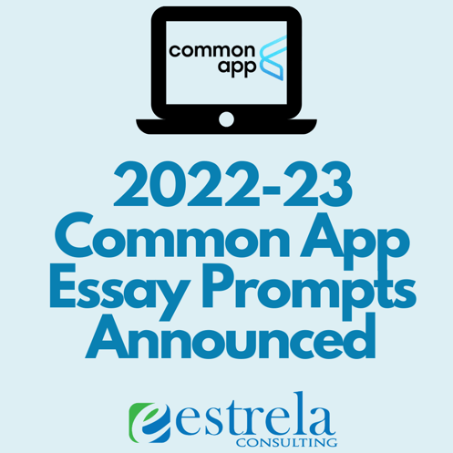 2022-23 Common App Essay Prompts Announced