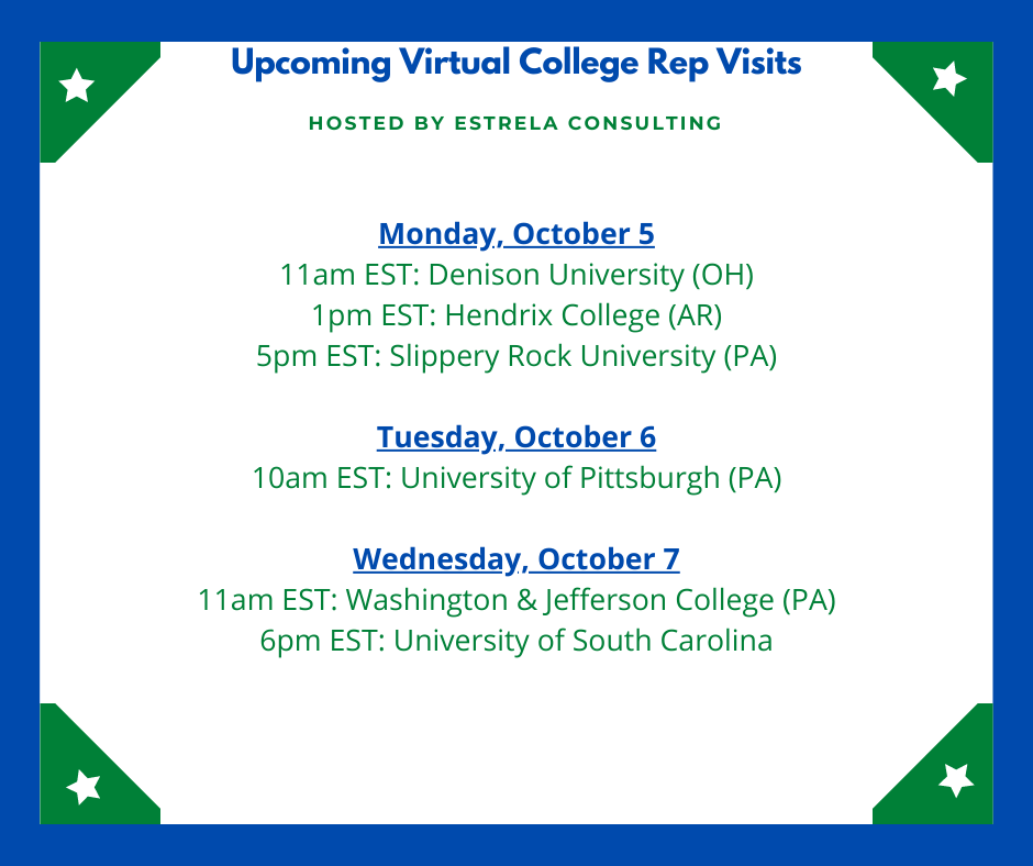 VIRTUAL VISITS WEEK 9